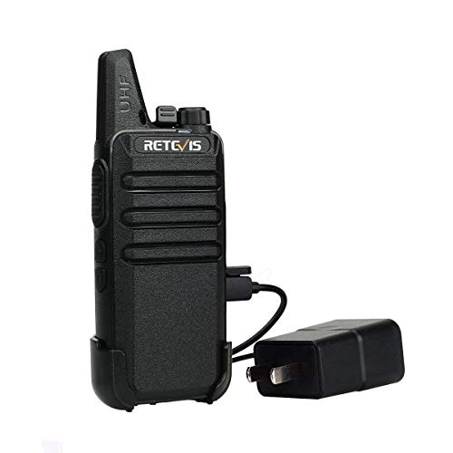 Retevis RT22 Two Way Radios License-Free Rechargeable Walkie Talkies 16 Ch Vox Channel Lock Emergency Alarm 2 Way Radio(10 Pack) and Programming Cable