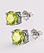UHIBROS Sterling Silver Birthstone Stud Earrings Round Cubic Zirconia Diamond August Gifts