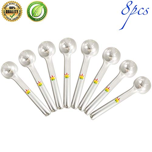 GoAytoop 8PCS High Temperature Material HandmadeGlass Oil Art Making Fragrance Burner Design 4inch Man Ball Colorful Leaf Decoration - Thumbnail 4