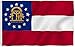 Anley Fly Breeze 3x5 Foot Georgia State Polyester Flag - Vivid Color and Fade Proof - Canvas Header and Double Stitched - State of Georgia GA Flags with Brass Grommets 3 X 5 Ft