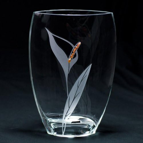 Glass Vase - Carnelian Precious Stone Series, 12 inches Tall