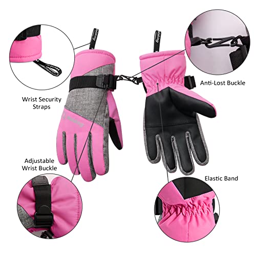 Walsking Kids Winter Snow&Ski Gloves3M Thinsulate Waterproof Cold