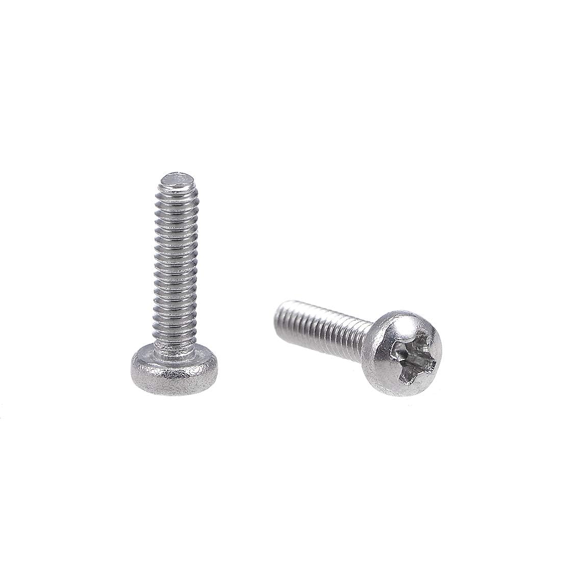 TOP-VIGOR 100Pcs Cross Pan Head Machine Screws, M2x8mm Phillips Round Head Screws Bolts for Machinery, Furniture, Car, Motorcycle Repair, Electronic Products, Ship Assembly, and DIY