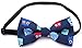 Carahere Boys Handmade Pre-Tied Bow Ties Novel Fun Pattern Bow Ties For Kids Dark Blue