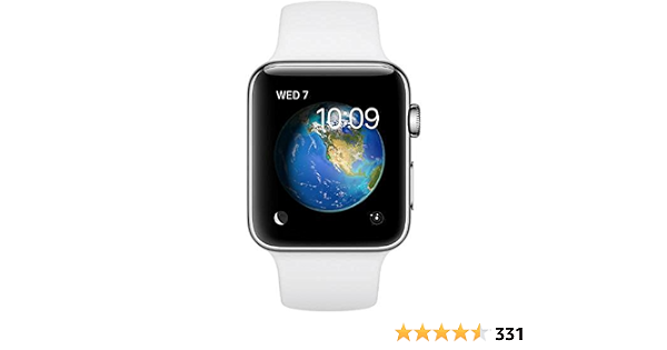Amazon.com: Apple Watch Series 2 38 mm SmartWatch Acero Inoxidable Caso,  color blanco Sport Band mnp42ll/A : Electrónica