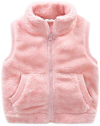 Taohua 子供服 キッズ 女の子 フランネルベスト トップスベストふわふわ 希少 コットンチョッキ 上着 ベスト ジュニア 通園 通学 ガールズ ノースリーブ