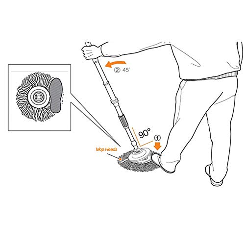 image for LEMNUY Spin Mop Head Replacement, Set of 2 Microfiber Mops Refills Hea