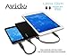 Avido Ultra-Slim 8000mAh Power Bank Charger with LED Light Dual USB 2.1A & 1A Output Portable External Thin Battery Power Pack for iPhone, iPad, Samsung, and Tablets - (Retail Packaging) Black