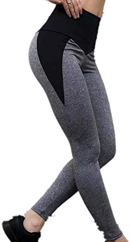 Womens Yoga Pants High Waist Power Stretch Workout Tights Running Leggings Yoga Trousers with Pockets Tummy Control Workout Running Fitness Leggings with Pockets for Women