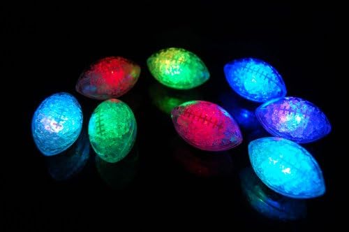 Set of 8 Litecubes RAINBOW Light up LED Footballs