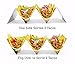 4 Pack - Stainless Steel Taco Holder Stand, Taco Truck Tray Style, Rack Holds Up to 3 Tacos Each, Oven Safe for Baking, Dishwasher and Grill Safe, by Texas Taco