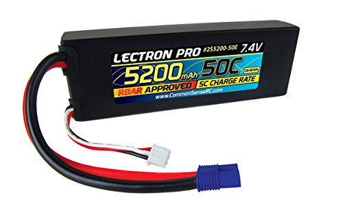 Lectron Pro 7.4 volt - 5200mAh 50C Lipo Battery Pack with EC3 Connector