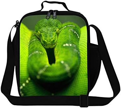 Dispalang Snake Printed Small Lunch Box Bag for Children School Cooler Bags