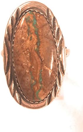 Navajo Sterling Silver Boulder Turquoise Ring By Augestine Largo Size 10