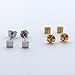 14k Yellow, White or Rose Gold Tiny Square Stud Earrings