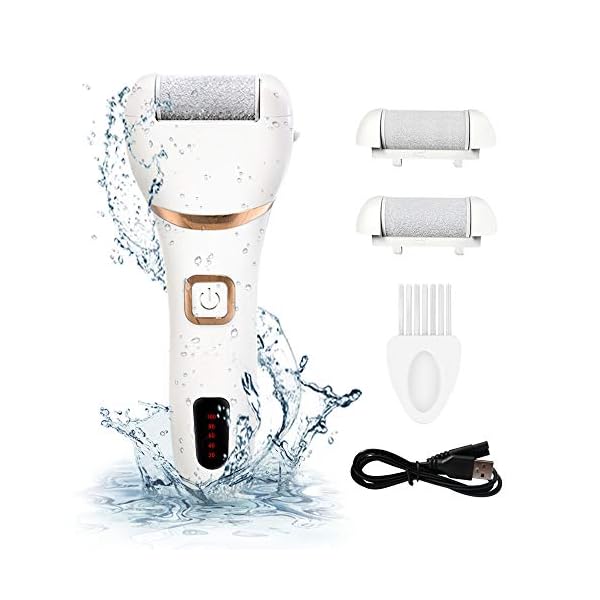 Electric-Foot-File-DIOZO-Rechargeable-Waterproof-Hard-Skin-Remover-with-3-Rollers-and-2-speeds-Remove-Cracked-Heels-and-Dead-Skin-Within-Minutes Electric Foot File, DIOZO Rechargeable Waterproof Hard Skin Remover with 3 Rollers and 2 speeds, Remove Cracked Heels…