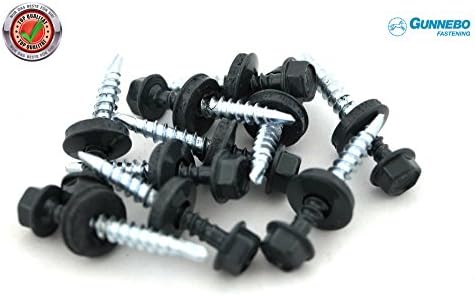 Sheet Metal Screws Roofing Bolts GUNNEBO 4.8x28 For Trapezoidal Sheet Metal Drilling Screws Self Drilling, Farmer Screwdriver Assorted Colours