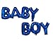 SGODA 10 inch Baby Boy Foil Mylar Balloons for Birthday Party Decoration Blue