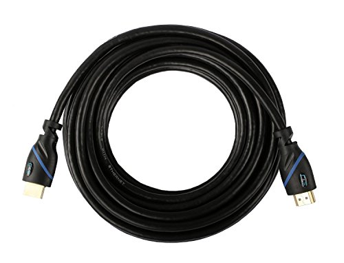 20 FT (6 M) High Speed HDMI Cable Male to Male with Ethernet Black (20 Feet/6 Meters) Supports 4K 30Hz, 3D, 1080p and Audio Return CNE514215