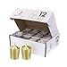 Mega Candles 12 pcs Unscented Gold Votive Candle, Hand Poured Wax Candles 15 Hours 1.5 Inch x 2.25 Inch, Home Décor, Wedding Receptions, Baby Showers, Birthdays, Celebrations, Party Favors & More
