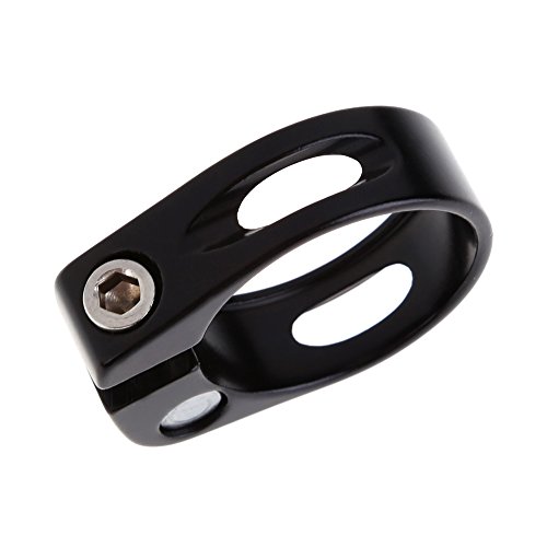 XHSPORT 34.9mm Cycling Saddle Seat Post Clamp Aluminum Alloy for MTB Bike Bicycle (Black) - Thumbnail 2
