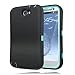 [180 Days Warranty][Case WITHOUT Battery] Zerolemon Teal Mint / Midnight Black Zero Shock Series for Samsung Galaxy Note 2 N7100 - Covers All Battery Sizes - Worlds Only Universal Form Fitting Case. Rugged Hybrid Case Includes Belt Clip and Kickstand **USA Patent Pending**