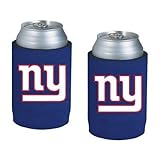 NFL Football Can Insulators - Neoprene Beer Can Kolder Holders, Set of 2 (Giants)