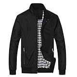 BINGKA Mens Casual Outdoor Sportswear Lightweight Bomber Jackets and Coats Plus Size