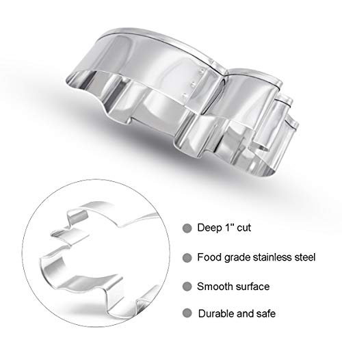 image for Bonropin Dinosaur Cookie Cutter Set - 7 Piece Stainless Steel Cutters 