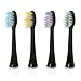 Replacement Brush Heads for: Ivation Rechargeable Electric Toothbrushes w/Sonic Wave Technology - 4-Pack, Color Coded