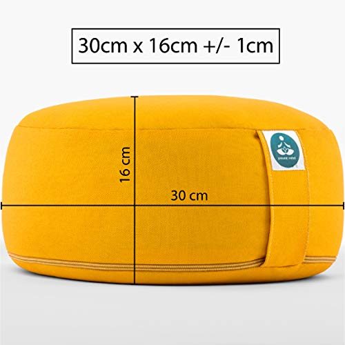 Present-Mind-Round-Meditation-Cushion-Zafu-Yoga-Washable-Cover-Floor-Pillow-Height-16cm