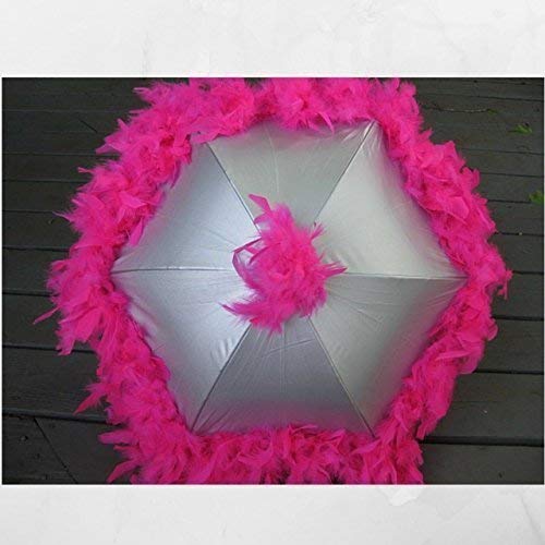 Second Line Umbrella Hot Pink on Silver New Orleans Style