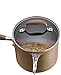 Anolon Advanced Bronze Hard-Anodized Nonstick 3-Quart Covered Straining Saucepan with Pour Spouts