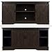 BELLEZE Modern Farmhouse Style 58 Inch TV Stand with Sliding Barn Door Console Table Storage, Espresso
