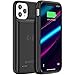 NEWDERY Battery Case for iPhone 11 Pro, 4800mAh Wireless Charging Case, Rechargeable Extended Charger Case Compatible for iPhone 11 Pro 5.8 inches Black