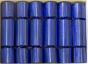 Blue Magic Party Crackers, set of six 10-inch party crackers with tissue crown, motto, and gag toy gift enclosed