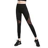 Yoga Pants, FEIVO Women's High Waist Mesh Stretchy Yoga Running Dancing Workout Sports Ankle Length Leggings Pants.
