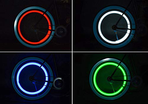 image for Glumes Bike Wheel Lights, LED Waterproof Bicycle Spoke Light 4 LED 3 C