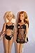 Underwear Bra and Panty Set in Black with Nightie Made to Fit Barbie Doll