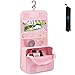 Cocoly Portable Hanging Toiletry Bag Travel Organizer Cosmetic Bag for Women Makeup or Men Shaving Kit with Hanging Hook