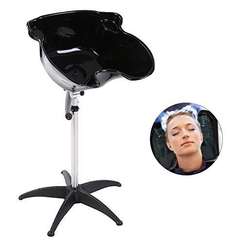 Salon Hair Shampoo Basin, Adjustable Height Barber Backwash Sink (Without Drain Bowl)