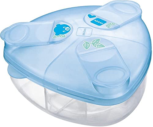 MAM Formula Dispenser Box, Spill Free Snap Cover, Blue