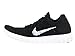 Nike Women's Free Running Motion Flyknit Shoes, Black/White - 7.5 B(M) US