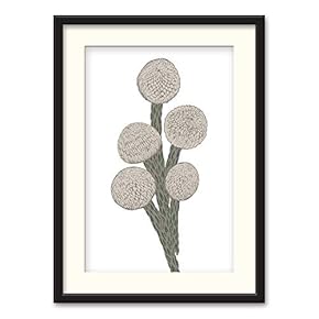 Black Framed Canvas Wall Art Nordic Style Plant Home Artwork Decoration for Living Room, Bedroom - 23x31 inches