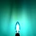 2-Pack Luxrite Straight Tip/Torpedo Style Blue LED Bulb, 4W Filament Bulb, 350 Lumens, E12 Base, UL Listed, 15,000 Hours Life, Great for Any Decoration and Holiday Lights