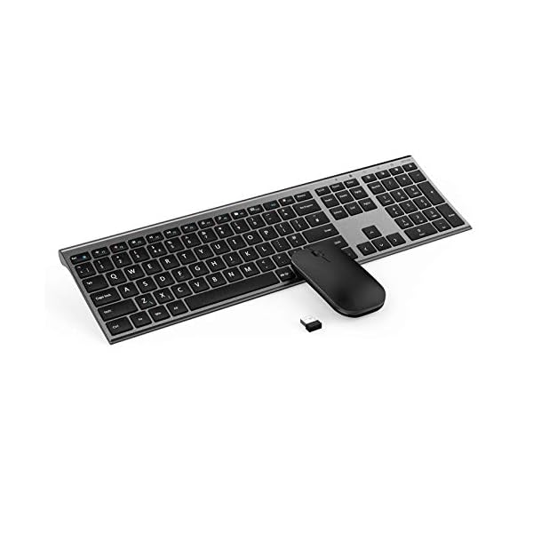 Wireless-Keyboard-and-Mouse-Combo-Jelly-Comb-Full-Size-Rechargeable-USB-Keyboard-and-Mice-Set-Qwerty-UK-Layout-for-PCLaptopComputer-with-WindowsLinux-System-24-G-Wireless-Space-Gray Wireless Keyboard and Mouse Combo, Jelly Comb Full Size Rechargeable USB Keyboard and Mice Set Qwerty UK Layout for PC…