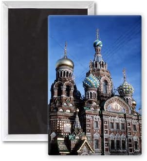 Moscow - 3x2 inch Fridge Magnet - large magnetic button - Magnet
