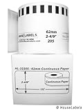HouseLabels Brother - Compatible DK-2205 Continuous Paper Labels (2-4/9