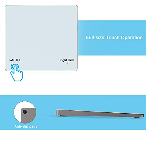 VOGEK Trackpad Touchpad, USB Wired Touchpad with Multi-Touch Navigation for Windows 7 and Windows 10 on Laptop/Notebook/Desktop Computer (White Grey)