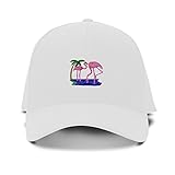 FLAMINGOS ANIMALS Embroidery Embroidered Adjustable Hat Baseball Cap
